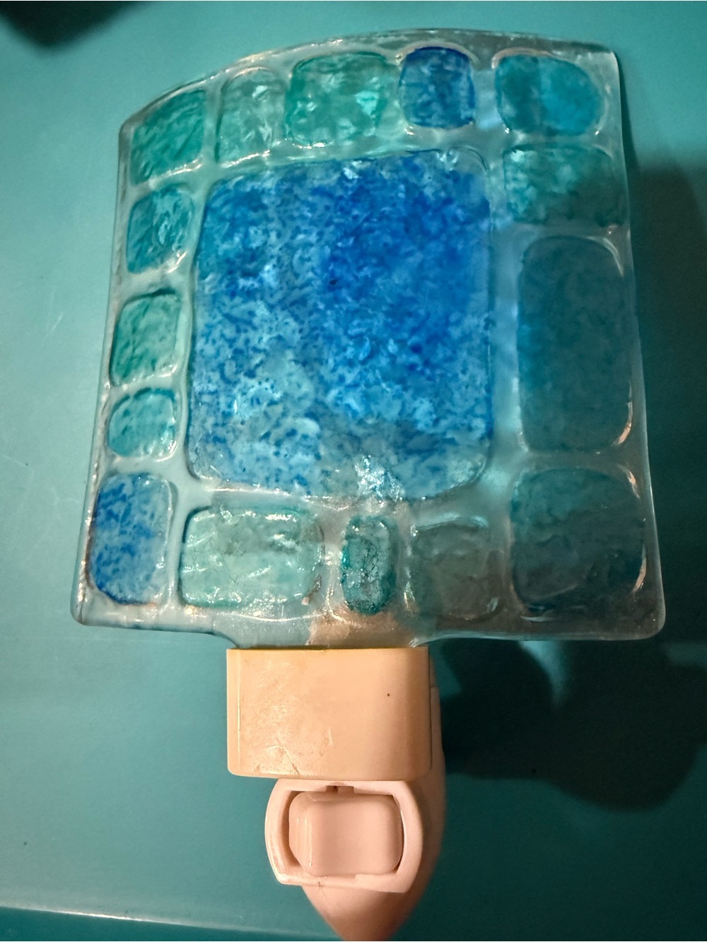 Blue Glass Mosaic Night Light - Home Accents